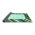 thumbnail image 2 of Ahgly Company Indoor Rectangle Abstract Turquoise Blue Contemporary Area Rugs, 4' x 6', 2 of 4