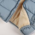 thumbnail image 5 of Children Kids Winter Warm Hooded Coats Baby Boys Girls Thick Jackets Plus Velvet Coat Toddler Solid Cotton Outerwear for 2-7T, 5 of 7