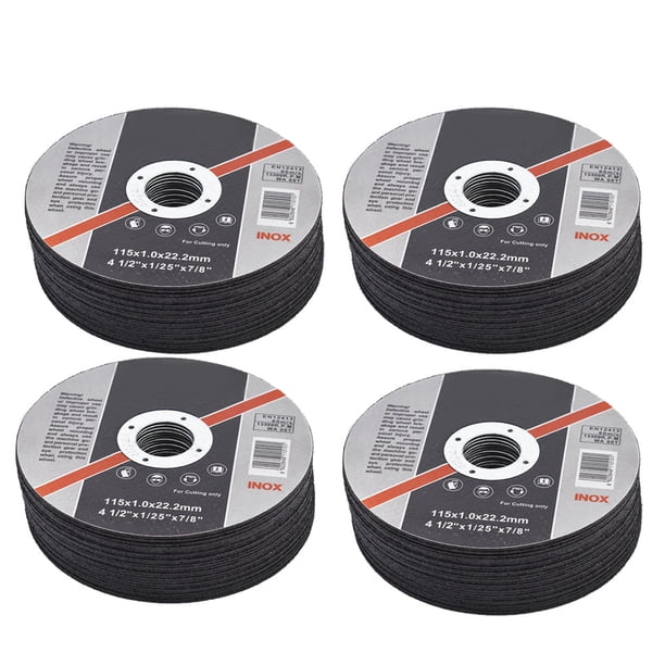 LABLT 4-1/2 pulgadas x 0.040 pulgadas x 7/8 pulgadas Cuchilla de corte plana de óxido de aluminio 100 piezas Cuchilla de corte A60TBF 13300RPM