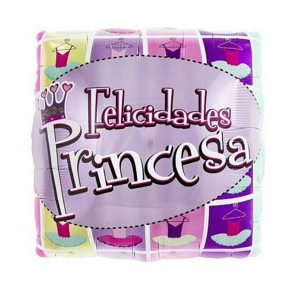 LOONBALLOON Sentiments Balloons, 18″ FELICIDADES PRINCESA CROWN