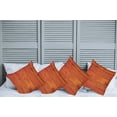 thumbnail image 2 of Ambesonne Rustic Throw Pillow Cover 4 Pack, Wood Timber Floor Orange, 16", Orange Marigold, 2 of 7
