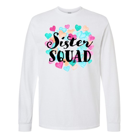 Inktastic Sister Squad Hearts Long Sleeve T-Shirt