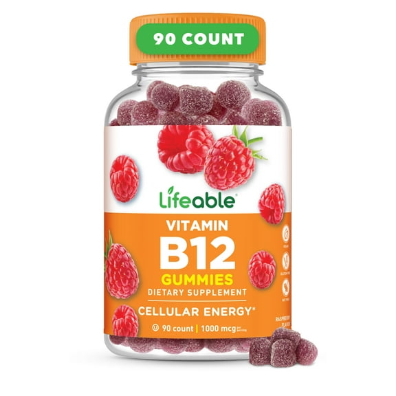Lifeable Vitamin B12 - 1000 mcg - 90 Gummies