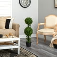 thumbnail image 4 of Nearly Natural 34" Boxwood Double Ball Topiary Artificial Tree (Indoor/Outdoor), Green, 4 of 4