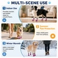 thumbnail image 3 of QZGZDS Dog Socks 4 Pack for Dogs, Anti-Slip Dog Shoes with Grippers, Adjustable Reflective Dog Booties Pink, 3 of 7