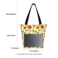 thumbnail image 3 of KLL Tote Bag for Women Sunflowers And Butterflies Print Shopping Grocery Reusable Bags for Office School Shopping Travel, 3 of 6