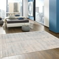 thumbnail image 3 of Pasargad Home Transitional 6' x 9' Hand-Knotted Bamboo Silk and Wool Silver/Light Blue Rug - All Ages, Indoors, 3 of 7