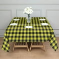 thumbnail image 3 of Yellow Black Checkerboard Checkered Pattern Square Tablecloth,Waterproof Square Table Cover,Wipeable Spillproof Washable Table Cover for Home Kitchen Party Decor 52"x52"(132x132cm), 3 of 6