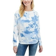 Splendid Women's Thermal Tie Dye Top (Blue Tie Dye, S)