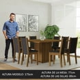thumbnail image 4 of Juego de Comedor Mesa con 6 Sillas Madesa Augusta Negro/Marrón, 4 of 10