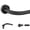Matte Black-28-48", variant on Brass 28-48-inch Adjustable Disc Curtain Rod with Aluminum Finials and Brackets