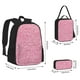 thumbnail image 2 of Easygdp Glitter Pink Mochila para Niños y Niñas con Set de Caja de Almuerzo y Estuche para Lápices 3 en 1, Mochila Escolar Estampada para Adolescentes, 2 of 7