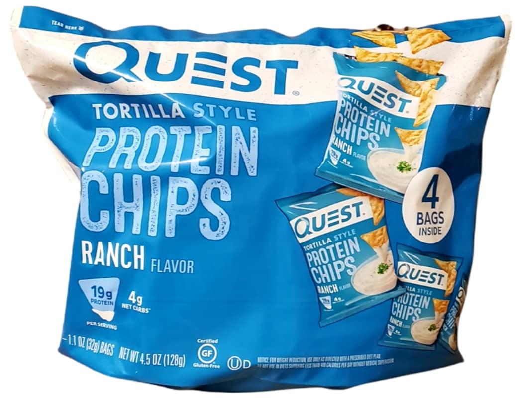 Quest Tortilla Style Protein Chips Ranch 4ct/4.5oz