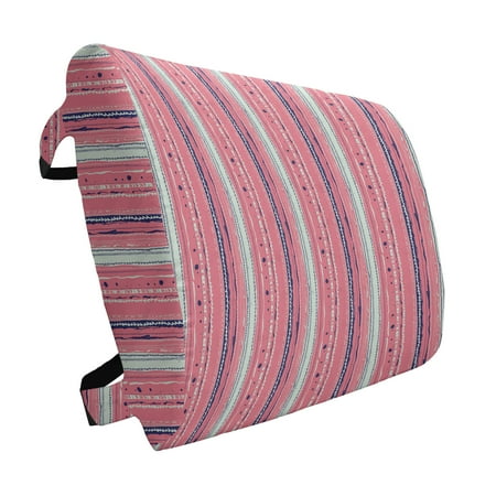 

Coral Lumbar Pillow Doodle Lines Repeating Ornaments Vertical Stripes Abstract Pastel Soft Back Cushion for Office Chairs with Adjustable Straps 14 x 13 Coral Indigo Coconut by Ambesonne