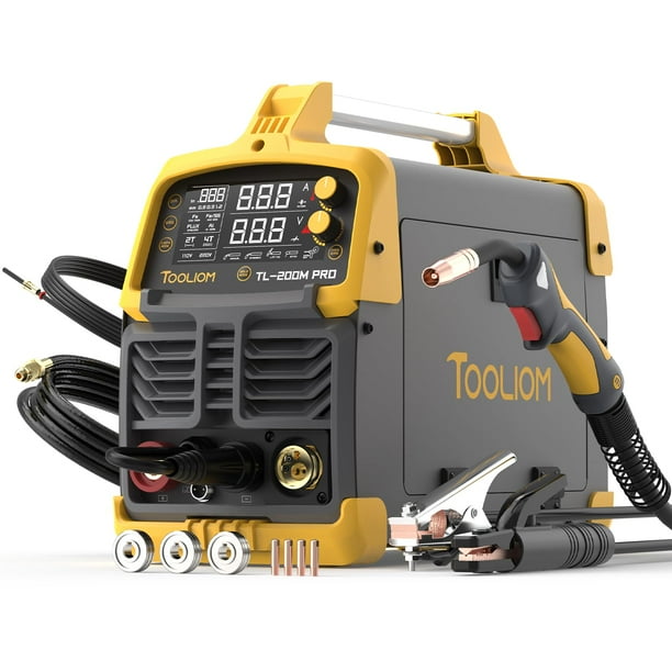 Soldador TOOLIOM 200 A MIG/Flux/Lift Tig/Stick/Pistola de bobina 110/220 V