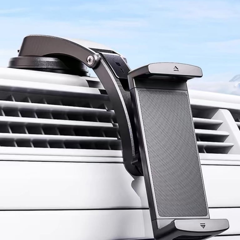 Car Air Vent Phone Holder - Adjustable Clip Mount For Smartphones, Universal Fit, Black