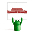 thumbnail image 1 of El Presidente Mao rojo chino Tiananmen Estante de notas, estante de ranas de animales de dibujos animados, 1 of 3