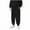 Black, variant on hoksml Girls (2-13Y) Solid Color Sherpa Fleece Joggers - Elastic Waist Tapered Sweatpants with Pockets