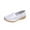 White Wedges Shoes, variant on hopeusnice Women's Faux Leather Loafers Comfortable Slip On Breathable Wedges Shoes Perforated Flats Casual Walking Flats Soft Sole Shoes Black 40