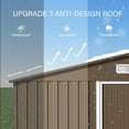 thumbnail image 4 of Kullavik 10' x 8' Metal Storage Shed with Lockable Sliding Doors, Air Ventilation Design - Outdoor Utility Shed for Garden, Backyard, Patio, and Lawn Tools, 4 of 8