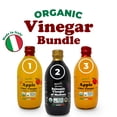 thumbnail image 2 of Food To Live Organic Vinegar Bundle, Set of 3 – Italian Balsamic Vinegar of Modena, Apple Cider Vinegar with Ginger and Turmeric, Apple Cider Vinegar with the Mother, Non-GMO, Vegan, 2 of 7