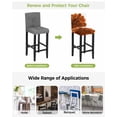 thumbnail image 3 of Burnt Orange Bar Stool Covers Set of 4, Sparkle Gold Stained Floral Flower Art Stretch Washable Bar Chair Covers with Backs, Removable Pub Counter Height Chair Cover for Kitchen Dining Room Cafe, 3 of 7