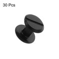 thumbnail image 3 of Uxcell 30 juegos de tornillos Chicago M4 x 6mm, tornillos de cabeza ranurada de metal para cuero, negro, 3 of 6