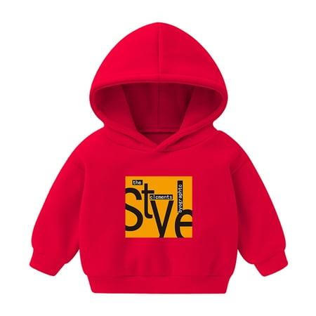 

ZMHEGW Baby Tops Girls Hoodies Boys Sweatshirt Toddler Pullover Letter Girls Tops Spring Clothing