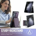 thumbnail image 7 of for Samsung Galaxy Z Fold 6 Case with Card Holder, for Samsung Z Fold 6 Wallet Case with RFID Blocking, Magnetic Closure Back Card Holder Kickstand Premium PU Leather Durable Shockproof Case,Purple, 7 of 7