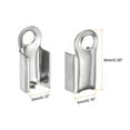 thumbnail image 2 of Uxcell 100pcs Fold Over Cord Ends 3mm Brass Crimp Cap Clasp Tips for DIY Leather Ribbon Craft Making, Silver Tone, 2 of 6