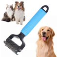 thumbnail image 1 of Upgraded Pet Safe Dematting Comb with Double-Sided Stainless Steel Teeth, 1 of 3