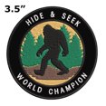 thumbnail image 2 of Sasquatch Sighting 3.5" Iron On Or Sew On Embroidered Fabric Badge Patch Unexplained Mysteries Iconic Series, 2 of 2