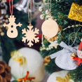thumbnail image 5 of 10 piezas de adornos de madera para árbol de Navidad en rodajas de madera Natural, adornos colgantes de madera en blanco, adornos colgantes para árbol de Navidad, 5 of 5