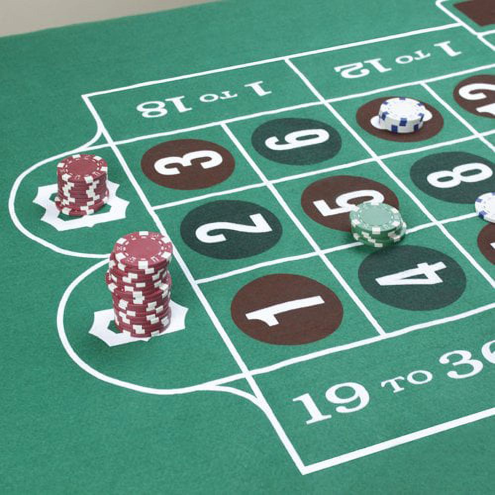 Brybelly Roulette Green Casino Gaming Table Felt Layout, 36" x 72" - image 3 of 6
