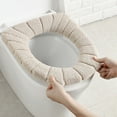 thumbnail image 5 of Yesbay Toilet Seat Cover Comfortable Reusable Fiber Washable Toilet Seat Cushion for Bathroom,Random Color, 5 of 8