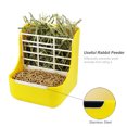thumbnail image 3 of Tignapoo Two-in-One Rabbit Feeder with Grass Rack and Food Bowl - Durable Plastic and Stainless Steel, Ideal for Guinea Pigs and Small Pets - Adjustable for Wire Cages, Easy to Clean and Install, 3 of 6