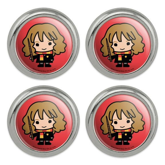 Harry Potter Cute Chibi Hermione Character Metal Craft Sewing Novelty Buttons - Set of 4