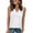 White, variant on Women Summer V Neck Tank Tops Black XXL