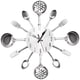 thumbnail image 1 of Metal Kitchen Cutlery Wall Clock 14 Inch for Home Decor,Silver, 1 of 5