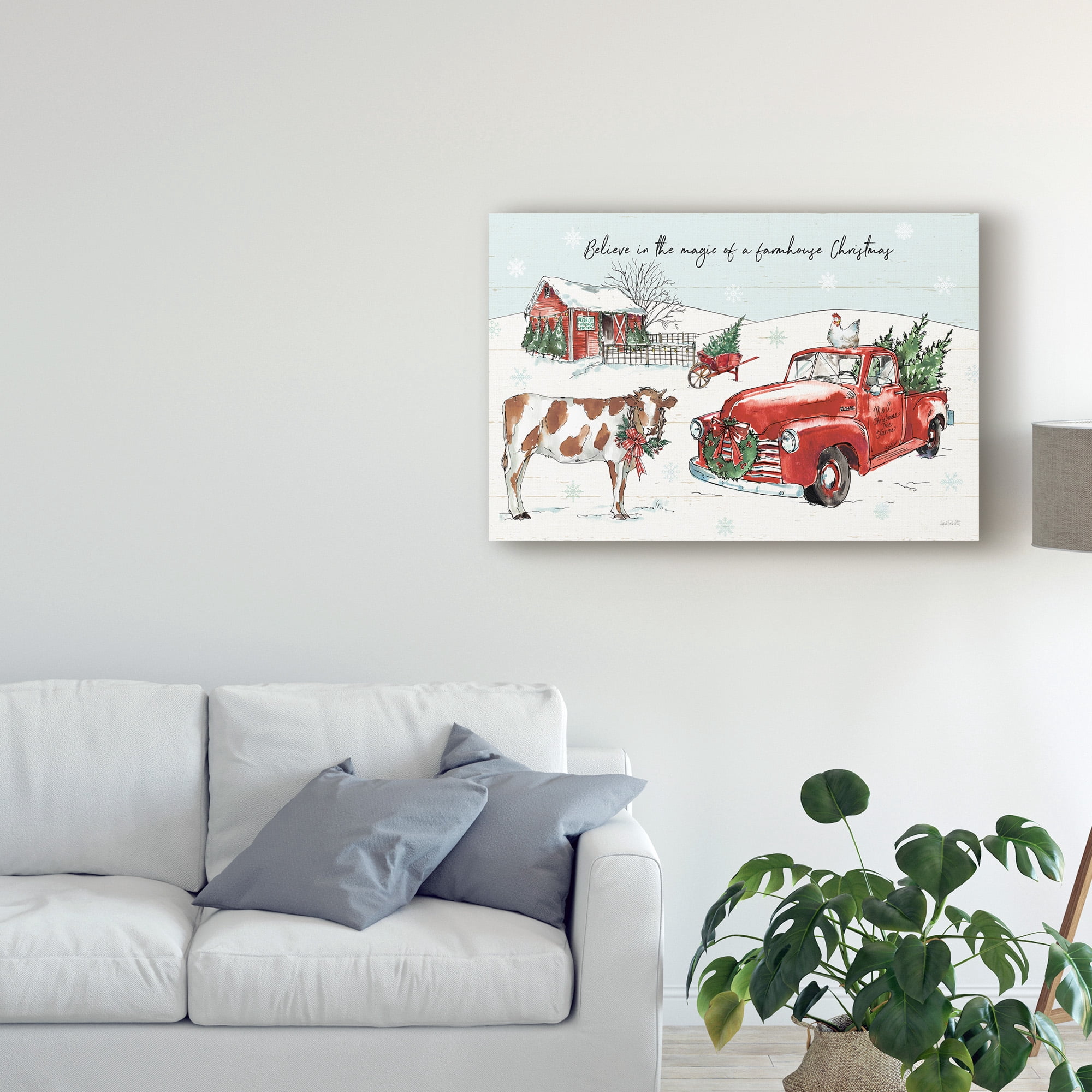 Trademark Fine Art 'Holiday on the Farm II Believe' Canvas Art by Anne Tavoletti