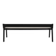thumbnail image 5 of Rasmus Cream Faux Leather Wood Dining Bench - Black Finish, 5 of 7