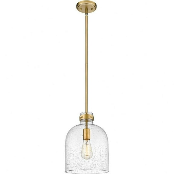 1 Light Chandelier in Transitional Style-13 inches Tall and 9.5 inches Wide-Rubbed Brass Finish Bailey Street Home 372-Bel-4620087
