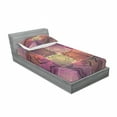 thumbnail image 3 of Ambesonne Ethnic Fitted Sheet & Pillow Sham Set, Modern Mandala Motif, Queen, Multicolor, 3 of 3
