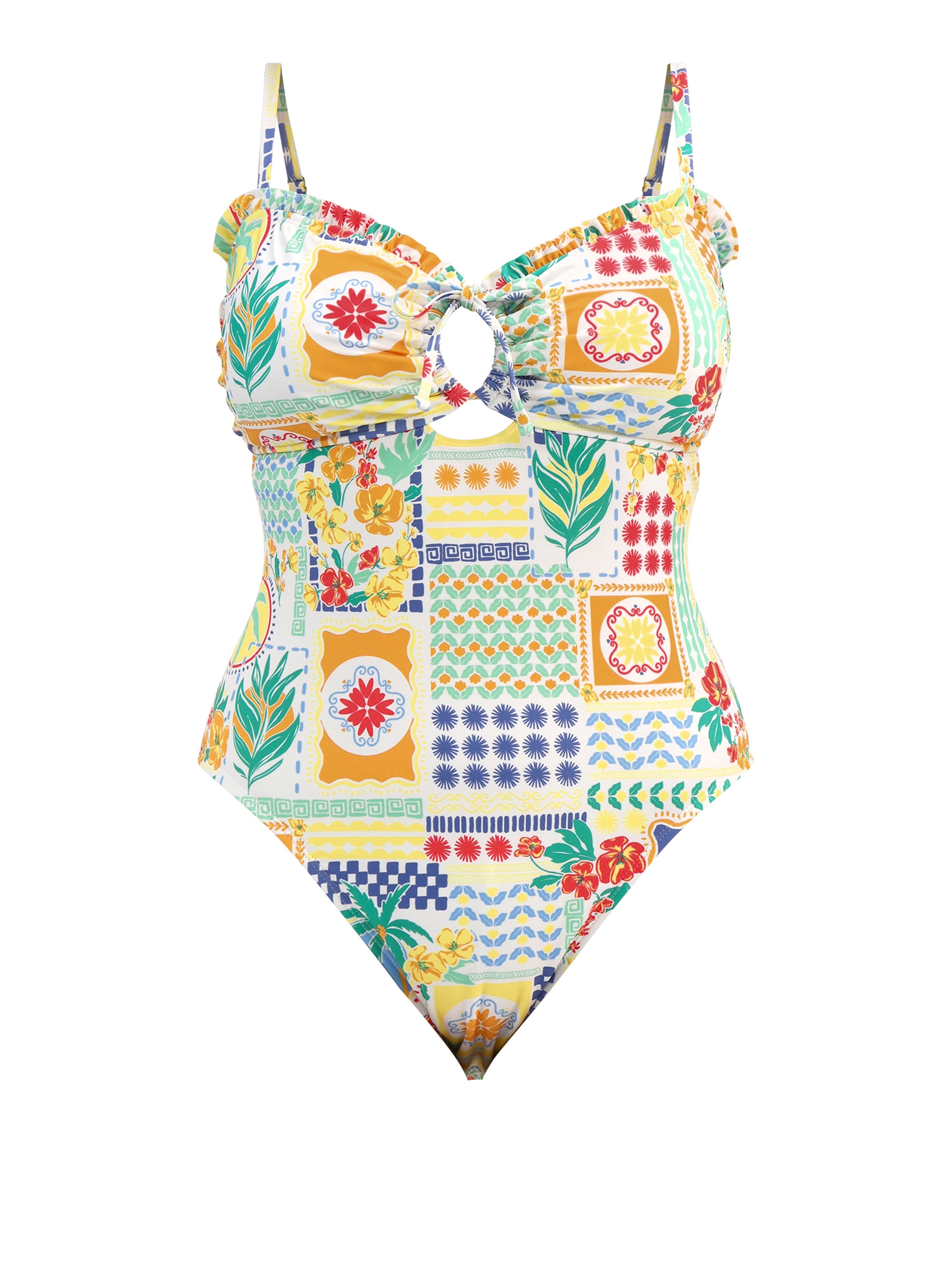 Time and Tru Women's Rope Texture One-Piece Swimsuit, Sizes XS-3X