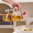 thumbnail image 4 of Multi-Purpose Adjustable Bottle Handle Grip with Flow Control & Opener - Universal Fit for Beverage/Seasoning Bottles, Lightweight PP+TPE Kitchen/Outdoor Tool, American Style (Gray/Blue/Red/Green), 4 of 6