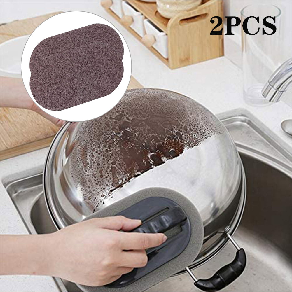 Sponge Emery Brush Eraser Cleaner Kitchen Cleaning Descaling Removal Pan Dish