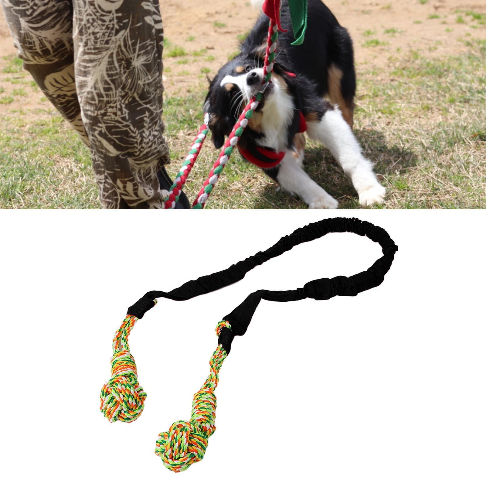 BIMZUC Durable Dog Tug Rope Toy – Bite‑Resistant, Teeth‑Grinding Hanging Rope with Extra Cotton Ball for Indoor & Outdoor Play