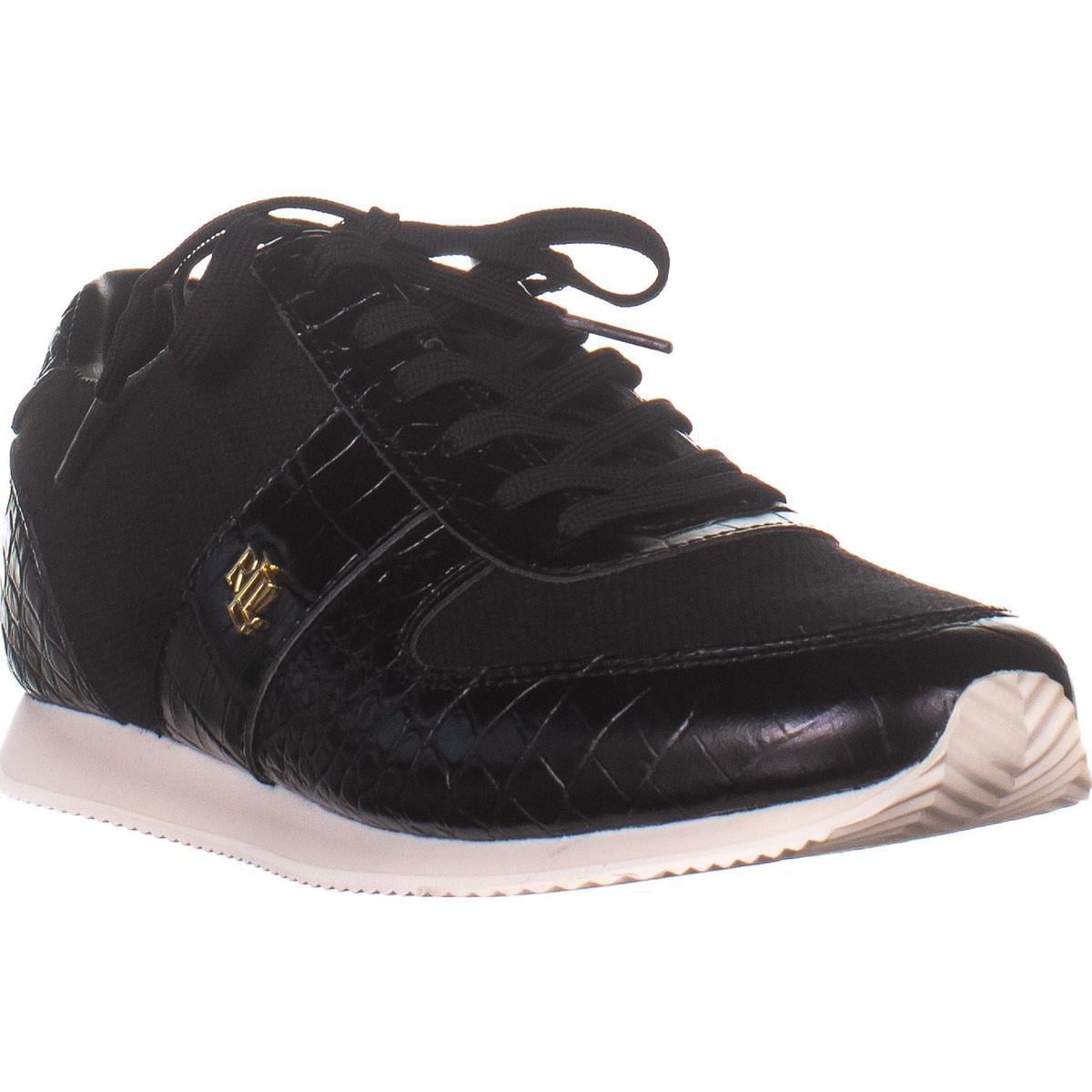 Lauren Ralph Lauren - Womens Lauren Ralph Lauren Cate III Lace Up Sneakers, Black, 8.5 US 