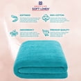 thumbnail image 6 of American Soft Linen Luxury 40x80 Oversized Bath Sheet, 100% Cotton XL Turkish Bath Sheet Towel, Aqua Blue, 6 of 9