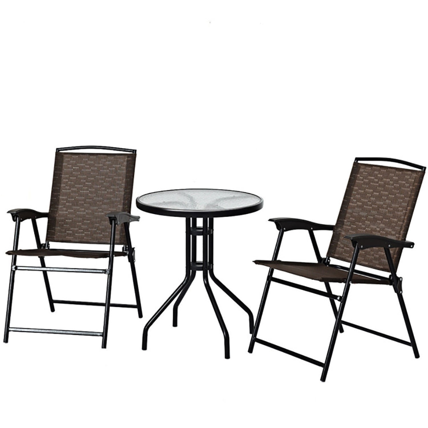 Aimee Lii 3 Pieces Patio Folding Bistro Set for Balcony or Outdoor Space, Wicker Patio Furniture Aimee Lii 3 Pieces Patio Folding Bistro Set for Balcony or Outdoor Space, Wicker Patio Furniture